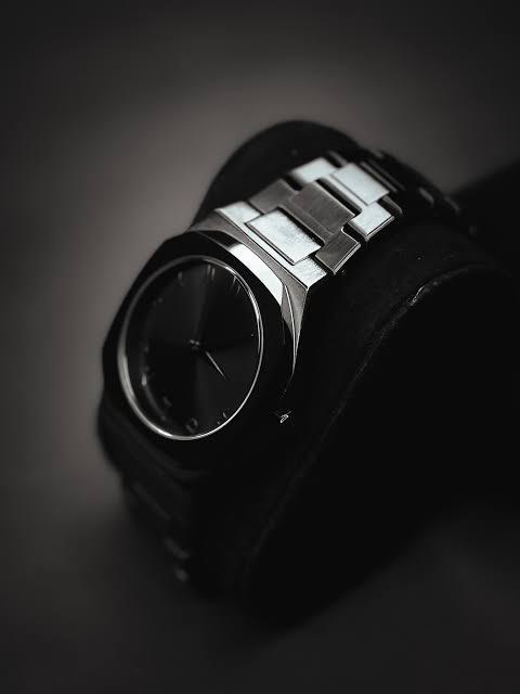 Black Arabic aura watch stainless steel