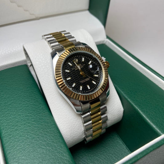 Rolex oyster perpetual in oyster steel (black dial)