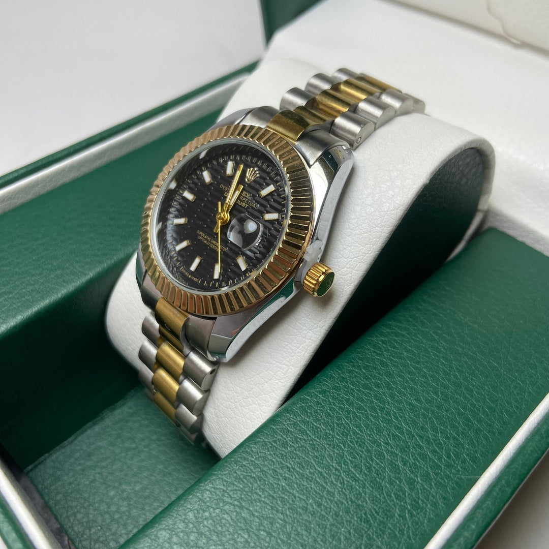 Rolex oyster perpetual in oyster steel (black dial)