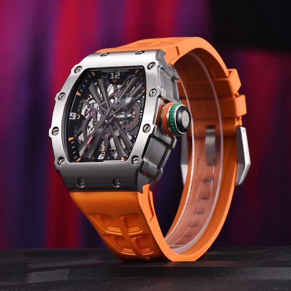 TSAR BOMBA men's luxury automatic mechanical watch with selicon strap